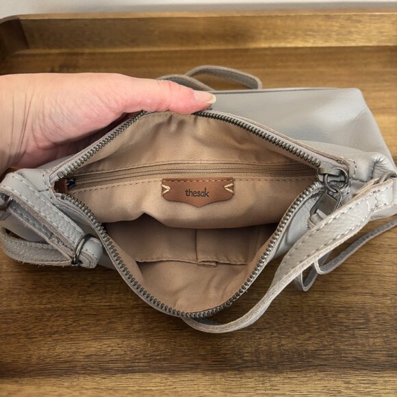 The Sak Briar Light Gray Leather Crossbody - Picture 10 of 10